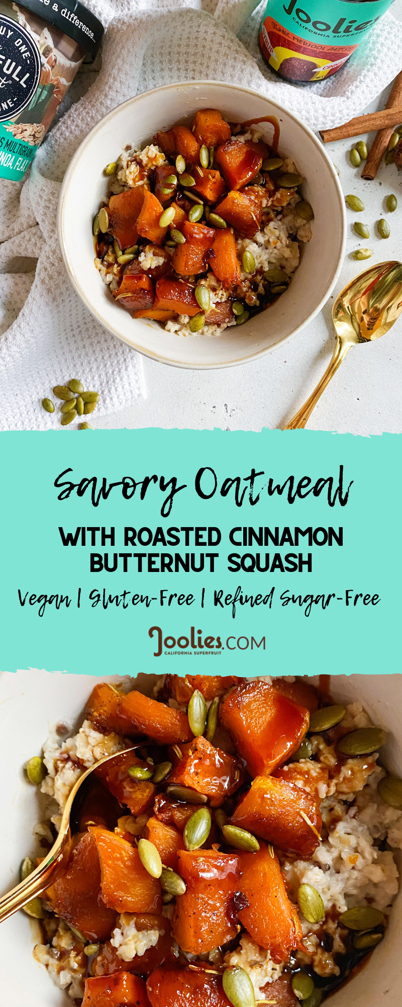Savory Oatmeal with Roasted Cinnamon Squash